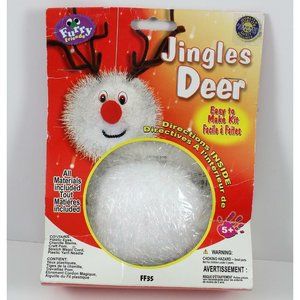 Pepperell Crafts Furry Friends Jingles Deer Craft Kit Christmas Ornament NEW